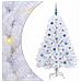 Albero di Natale Artificiale con Rami Pieghevoli Bianco 150 cm - Foto miniatura 1