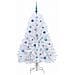 Albero di Natale Artificiale con Rami Pieghevoli Bianco 150 cm - Foto miniatura 4