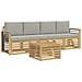 Set divani Legno di Acacia Massello - Foto miniatura 1