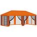 Copertura Gazebo con Pareti Laterali 6 x 3 m Arancione - Foto miniatura 1