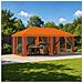 Copertura Gazebo con Pareti Laterali 6 x 3 m Arancione - Foto miniatura 2