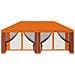 Copertura Gazebo con Pareti Laterali 6 x 3 m Arancione - Foto miniatura 5