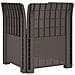 Poltrona a 1 Posto con Cuscino Aspetto Rattan PP Grigio Chiaro - Foto miniatura 4