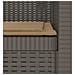 Poltrona a 1 Posto con Cuscino Aspetto Rattan PP Grigio Chiaro - Foto miniatura 6