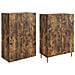 Set di armadi 2 pcs Rovere Fumo Legno ingegnerizzato - Foto miniatura 3