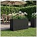 Vaso da giardino Nero 80 x 20 x 49 cm Acciaio laminato a freddo - Foto miniatura 2