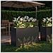 Vaso da giardino Nero 80 x 20 x 49 cm Acciaio laminato a freddo - Foto miniatura 3