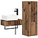 Set di mobili per il bagno 2 pz Legno antico 33 x 34,5 x 100 cm - Foto miniatura 1