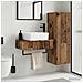 Set di mobili per il bagno 2 pz Legno antico 33 x 34,5 x 100 cm - Foto miniatura 6