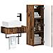 Set di mobili per il bagno 2 pz Legno antico 33 x 34,5 x 100 cm - Foto miniatura 9