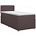 Letto box spring con materasso Marrone Scuro 90 x 190 cm - Foto miniatura 1