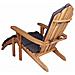 Sedia Adirondack da Giardino con Poggiapiedi Naturale - Foto miniatura 5