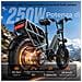 MileLink 1 Bici Elettrica Fat Tire 16x4.0, motore 250W, batteria rimovibile 48V 18Ah, sospensione anteriore, cambio a 7 velocità, freno idraulico a disco, Grigia - Foto miniatura 2