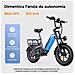 MileLink 1 Bici Elettrica Fat Tire 16x4.0, motore 250W, batteria rimovibile 48V 18Ah, sospensione anteriore, cambio a 7 velocità, freno idraulico a disco, Grigia - Foto miniatura 5