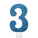 Unique - Candelina Di Compleanno Numero Blu E Brillantini - Foto miniatura 6