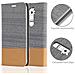 Custodia Compatibile Con Lg G2 In Grigio Chiaro Marrone - Coperchio Protettiva Con Chiusura Magnetica, Funzione Stand E Tasca Per Le Carte - Foto miniatura 5