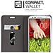 Custodia Compatibile Con Lg G2 In Grigio Chiaro Marrone - Coperchio Protettiva Con Chiusura Magnetica, Funzione Stand E Tasca Per Le Carte - Foto miniatura 6
