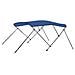 Bimini di Prua con Tendalino a 3 Archi Blu 183x140x137 cm - Foto miniatura 1
