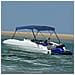 Bimini di Prua con Tendalino a 3 Archi Blu 183x140x137 cm - Foto miniatura 2