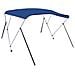Bimini di Prua con Tendalino a 3 Archi Blu 183x140x137 cm - Foto miniatura 4