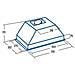 Cappa G-45 Wh Baldacchino, Classe Efficienza Energetica D, Larghezza 51 Cm, 390 M³ / h, Comando A Cursore, Led, Bianco - Foto miniatura 2