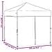 Tenda Per Feste Pieghevole Con Pareti Laterali Tortora 2x2 M - Foto miniatura 8