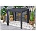 Tavolo Da Esterno Marte, Tavolo Quadrato Fisso, Tavolo Da Giardino Multiuso Effetto Rattan, 100% Made In Italy, 80x80h74 Cm, Antracite - Foto miniatura 1