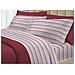 Completo Lenzuola Letto 100% Cotone Italy 3027 Disegno Riga Singolo Rosso - Foto miniatura 1