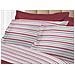Completo Lenzuola Letto 100% Cotone Italy 3027 Disegno Riga Singolo Rosso - Foto miniatura 5