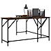 Scrivania Rovere Fumo 149x149x75 Cm In Legno Multistrato - Foto miniatura 3