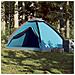 Tenda Da Campeggio A Cupola Per 4 Persone Blu Impermeabile - Foto miniatura 5