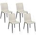 Set Di 4 Sedie Da Pranzo Glendive Tessuto Beige Chiaro - Foto miniatura 2