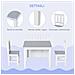 Set Tavolo per Bambini con 2 Sedie e Cassapanca in Legno per Cameretta, Bianco e Grigio - Foto miniatura 5