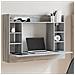 Scrivania A Parete Grigio Sonoma 105x48x75cm Legno Multistrato - Foto miniatura 1