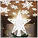 Puntale Proiettore Led Per Albero Di Natale Forma Stella Bianco Gioco Di Luce - Foto miniatura 1