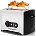 Tostapane a 2 Fette 6 Gradi di Doratura Potenza 900 W Colore Bianco / Nero - Foto miniatura 1