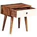 Comodino In Legno Massello Di Acacia 45x30x45 Cm - Foto miniatura 3