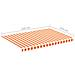 Tessuto Ricambio Per Tenda Da Sole Giallo E Arancio 3,5x2,5 M - Foto miniatura 5
