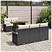 Set di Sofà da Giardino a 6 Pezzi con Cuscini Nero Rattan Polimerico, Sofà da Giardino a 2 Posti con Ripostiglio e Cuscini Nero Rattan Polimerico - Foto miniatura 3