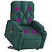 Poltrona Alzapersona Massaggiante Elettrica Verde Scuro Tessuto - Foto miniatura 3