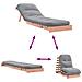 Divano Letto Futon con Materasso 60x206x11cm Massello Douglas - Foto miniatura 8