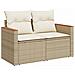 Set Divano da Giardino 5 pz con Cuscini Beige in Polyrattan - Foto miniatura 3
