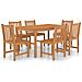 Set da Pranzo per Esterni 7 pz in Legno Massello di Teak - Foto miniatura 1