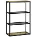 Scaffale 70x35x110 cm in legno massello di mango grezzo - Foto miniatura 2