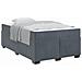 Struttura letto con materasso Grigio scuro 120 x 200 cm Velluto - Foto miniatura 4