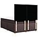 Giroletto a Molle con Materasso Marrone Scuro 140x200cm Tessuto - Foto miniatura 6