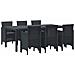 Set da Pranzo per Giardino 7 pcs Antracite Rattan Polt - Foto miniatura 1