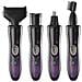 Rasoi Elettrico 4-in-1 Per Donna: Rimozione Ricaricabile Dei Peli, Rifinitore Per Sopracciglia E Naso Black+purple - Foto miniatura 1