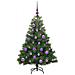 Albero di Natale artificiale con 150 LED Verde 120 cm PE e PVC - Foto miniatura 4