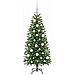 Albero di Natale artificiale con 150 LED Verde 120 cm PE e PVC - Foto miniatura 3